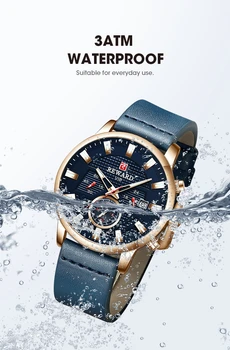 RECOMPENSA Ceas Barbati Brand de Moda de Lux Cuarț Analog Ceas de Curea din Piele Sport Cronograf Ceasuri Ceas de mână rezistent la apă 2020