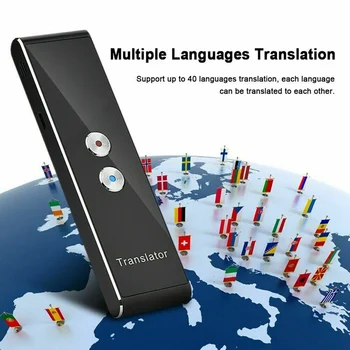 1 BUC Wireless Portabil Inteligent Turism Traducător Două-Mod de Timp Real Limba Translator APP Bluetooth Multi-Limba de Traducere
