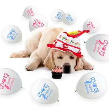 10 Buc 12 Inch Baloane Set De Câine Amprenta Baloane Kit De Petrecere De Aniversare Pentru Copii Decor (Roz)