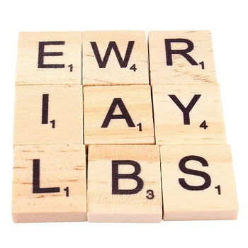 100 Buc Lemn Scrabble Gresie Scrisoare Alfabet Scrabbles Numărul De Ambarcațiuni De Cuvinte În Limba Engleză Copil Concentrat Atenția Asupra Instrument De Jucărie