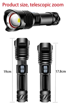 10000LM XHP100 Super cel Mai Puternic Lanterna LED-uri USB Reîncărcabilă Lanterna LED-uri XHP50 Lanternă Tactică XHP50 Zoomable Lampă de Mână