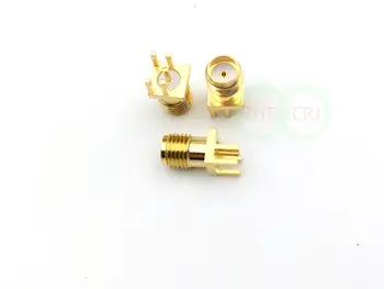 100buc Aur SMA female jack lipire PCB clip 0,8 mm ge montare conector RF