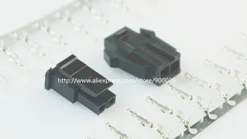 100set Micro-Fit 3.0 mm conector 1x2 Pini Carcasă cu Montare pe Panou Urechi Recipient de Locuințe Singur Rând terminal de sex feminin și masculin