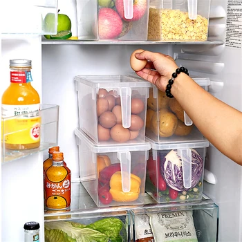 10BUC Bucătărie Transparent Cutie de Depozitare Boabele de Fasole de Stocare Conține Sigilate Acasă Organizator Container pentru Alimente Frigider, Cutie de Depozitare