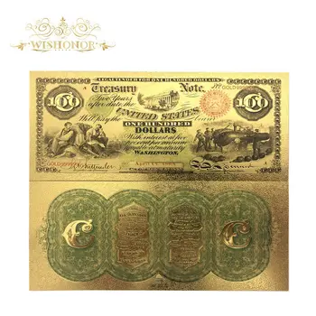 10buc/lot America Culoare Aur a Bancnotelor De 100 de Dolari a Bancnotelor în Aur 24k Placate cu False Bani Pentru cadourile de Afaceri Și de Colectare