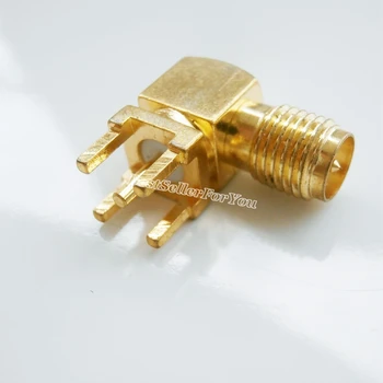 10buc RP-SMA female Jack plug centru de lipire PCB montare unghi drept Conector RF Adaptor