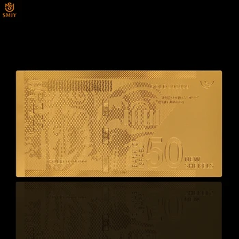 10ocs/lot Israel Set bancnotă de 50 de Noi Shekel Bani în Aur de 24k Bancnote de Hârtie Pentru Înălțimea Colecții
