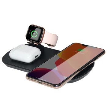 10W încărcător Wireless Pentru Samsung IPhone Telefoane HUAWEI 3 in1 Încărcător Rapid Suport Pentru Apple Watch Airpods Galaxy Watch Muguri