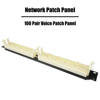 110 Voce Patch Panel 100 de Perechi de Telefon Patch Panel-uri, Rack 1U Înălțime Ethernet Networking