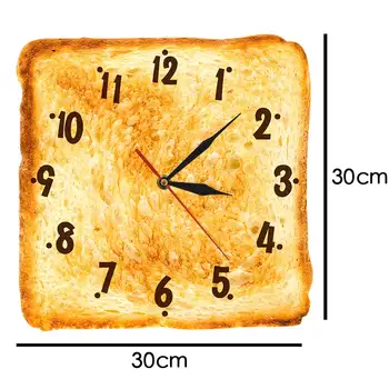 12 inch Pâine Prăjită Bucătărie Modernă Ceas de Perete de Afaceri de Panificatie Semn Tort Magazin de Imprimare Cuarț Ceas cu Baterii Zegar Scienny