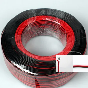 18meters Electrice Sârmă de Cupru Cositorit 2 Pin izolate PVC Extensia Benzi cu LED-uri de Cablu Roșu cu Fir Negru Electric Prelungi Cablul