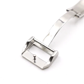18mm Implementare trupa ceas curea catarama incuietoare de Argint lustruit, spălat de Înaltă calitate din Oțel Inoxidabil, fără logo-ul