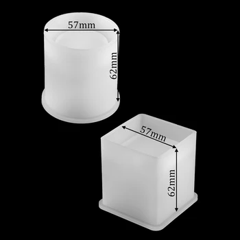1buc Rășină Epoxidică Pătrat Rotund Suport pentru Pix Transparent Silicon Matrite Containere UV Rășină Mucegai Pentru Bijuterii DIY Constatările Instrumente