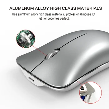 2.4 G Wireless Mouse Bluetooth Tăcut 1600DPI Pro Gaming Mouse-ul Pentru Macbook Air Pro Lenovo baterie Reîncărcabilă Mouse de Calculator Gamer