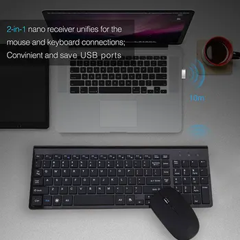 2.4 G Wireless Tastatură și Mouse-ul Profitabilă Mini Tastatura Mouse Combo Set Pentru Notebook Laptop Mac Desktop PC