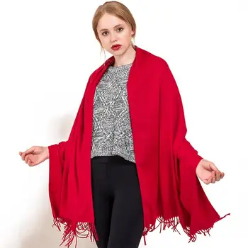 2019 Femei de Moda Eșarfă de Bumbac de Culoare Simplu de Cald eșarfă Eșarfe de Iarnă Moale Ciucure Lung Șaluri Folie de sex Feminin foulard bufanda