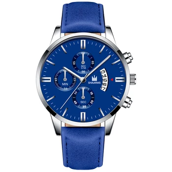 2020 ceas de moda ceas sport de lux pentru barbati ceas curea din piele cuarț ceas casual data bărbați ceas automatic data