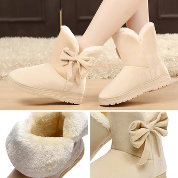 2020 Femei Cizme de Zăpadă Drăguț Papion Moda Cald cizme de Zapada pentru femei pantofi de iarna Doamnelor fluture dropshipping fabrica Ieftin