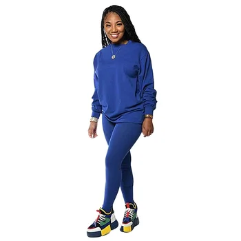2020 Moda Clasic Solid pentru Femei Set de Două Piese Set Tricou cu Pantaloni Jogger Costum de Trening Set de Potrivire Tinuta Casual