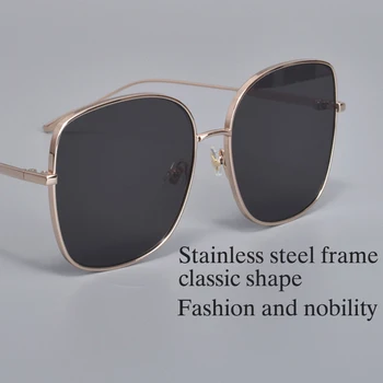 2020 moda GM femei ochelari de Soare Polarizat UV400 ochelari de Soare genter Bling metal cadru pătrat ochelari femei barbati Cu marca Caz