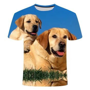 2020 NOU 3D Imprimate Pet Dog T-shirt Labrador Retriever Mare T-shirt Model Poate Fi Personalizat Copil și Adult Dimensiune 4-20 ani