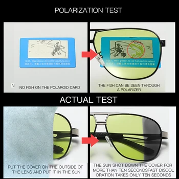 2020 Nou Fotocromatică ochelari de Soare Polarizat Zi de Viziune de Noapte Aluminiu Bărbați Driver Galben de sex masculin de Conducere Ochelari oculos de sol