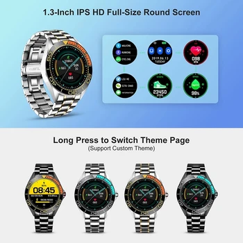 2020 Nou IP68 impermeabil Bandă de Oțel smart watch mens tracker Activitate Cardiacă tensiunea arterială smartwatch ecran Complet tactil+cutie