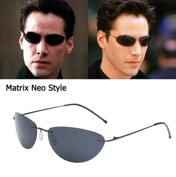 2020 Nou Ultralight fără ramă de titan Oameni de Conducere Ochelari de Soare Matrix, Neo Stil de ochelari de Soare Polarizat Oculos De Sol