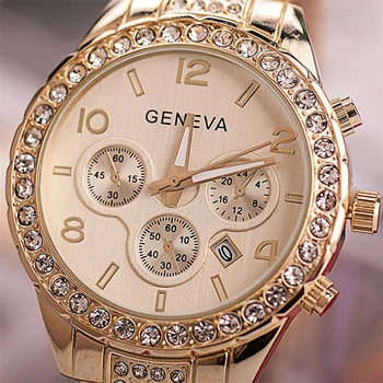 2020 nou-veniți femei ceasuri rafinate din oțel inoxidabil ceas pentru femei pietre de lux casual cuarț ceas Relojes Mujer