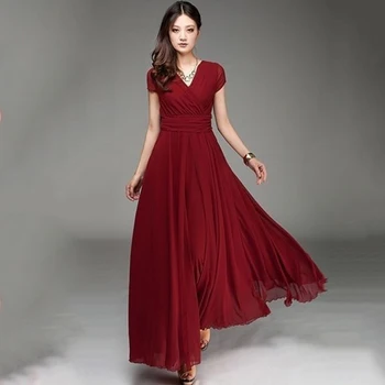 2020 Noua Moda Maxi Femei Rochie pentru Femei rochie fără Mâneci V-gât Adânc talie mare Petrecere, Rochii de Nunta Rochie Lungă, Solid, Elegant