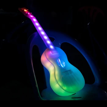 23 inch Luminos UKulele Transparent Ukelele 4 String Portabil de Chitara Instrument pentru Copii Alege Instrumente cu Coarde