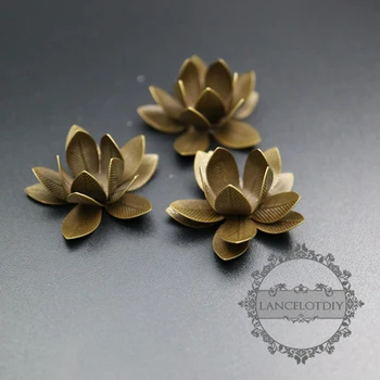 26mm stil vintage antichizat culoare bronz alamă margele de flori capac DIY consumabile constatările 1561018
