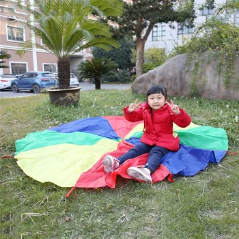 2M Diametru Exterior Rainbow Umbrelă Parasuta Jucărie Sari-Sac de balon-parașută să se Joace în Echipă Joc Jucărie Pentru Copii Cadou Fierbinte de Vânzare
