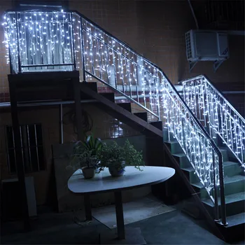 3.5x0.7m LED-uri Cortina Șir de Lumini Zână Lampa de Crăciun Grădină Fereastră de Lumină pentru Nunta, Xmas Party Etapă Gard Streașină Decor