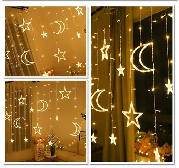 3M led star beculețele de Crăciun star șir lumina ghirlanda led-uri cortina pentru nunta/home/petrecere/aniversare decor