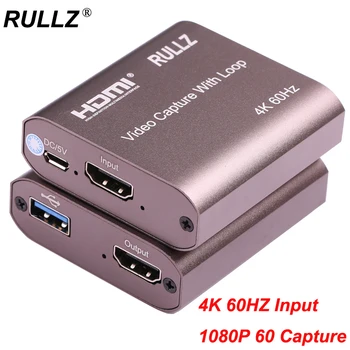 4K 60Hz HDMI Card de Captura Video, TV Buclă 1080P 60FPS Jocul Înregistrare Placa de Live Streaming Cutie USB 2.0 3.0 Grabber pentru PS4 Camera