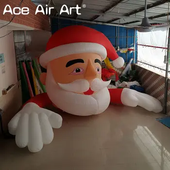 4mW x 3mH Gonflabile de Crăciun Moș Crăciun de Aer X-Mas Caracter Model Viu Pentru Decor Petrecere