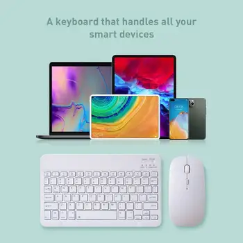 5 de Culoare Ultra-subțire Tabletă Portabilă Bluetooth Wireless Keyboard+Dual Moduri Set Mouse-ul pentru iPad Air 3 4 7 8 Pentru iOS, Android, Windows