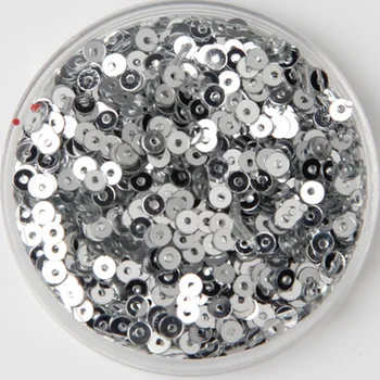 50g(12000pcs) 3mm Plat Rotund Liber Paiete de Cusut Nunta Ambarcațiuni Copii DIY Accesorii Argintii Confetti