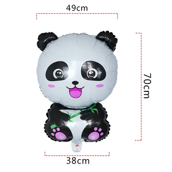 50pcs 70*49cm Panda Baloane Folie Animale Desene animate Panda Balon Copil de Dus la Petrecerea de Ziua Decor Globos Copii Jucarii Gonflabile