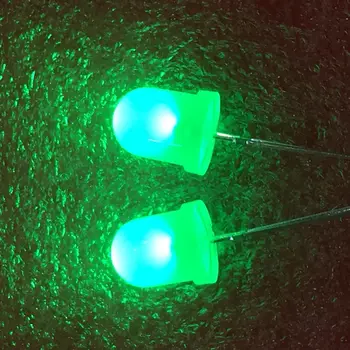 50pcs 8mm LED-uri DIP led Verde Lumină Difuză, Rundă de Sus 20mA 2V Unghi Larg de 8 mm, cu Diode Emițătoare de Lumină Lampă cu LED-uri Prin Gaura Becului