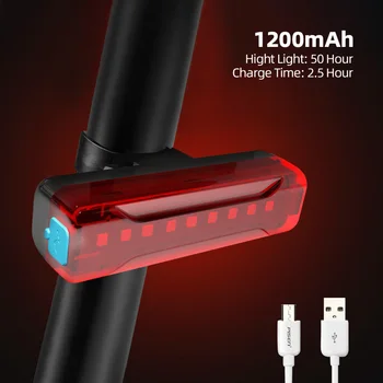 5200mAH 2400mAH Biciclete lumina rezistent la apa IPX5 de Încărcare USB Biciclete Faruri Lampă cu LED-uri Lanterna ca Putere Banca