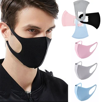 5Pcs Confrunta cu Gura Masca Anti-Virus Mouthmask Negru Femei Bărbați Anti-praf Gura Masca de fata Respirația Curele Lavabile Refolosibile
