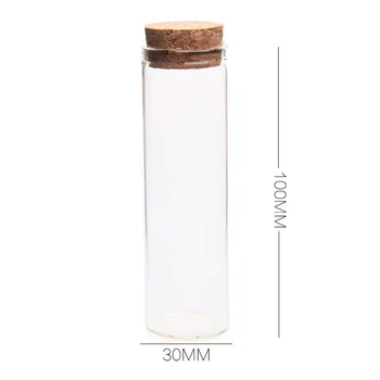 5pcs/set 50ml Clar Sticle Borcane Flacoane cu Dop de Plută Sub-sticla Borcane de Depozitare tub de testare DIY Nunta Decor Acasă cadouri