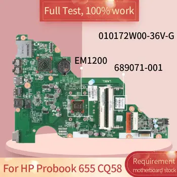 689071-601 Pentru HP Probook 655 CQ58 010172W00-36V-G 689071-001 DDR3 Notebook placa de baza Placa de baza de test complet de lucru