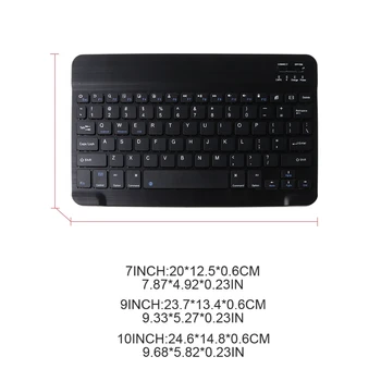 7/9/10 Inch Wireless Bluetooth Ușor Reîncărcabilă Tastatura de Călătorie Tastatura default versiunea în limba engleză