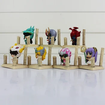 7pcs/lot Saint Seiya SHIRYU HYOGA SHUN IKKI JABUl Cavalerii Zodiacului PVC figurina Model cu cutie de transport gratuit
