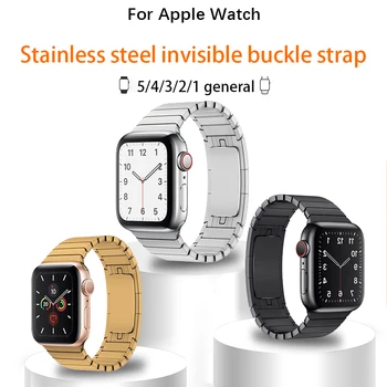 AKGLEADER Pentru Apple Watch 5 4 cel mai Nou Oțel Inoxidabil Watcbands 3 2 1 38mm 40mm Pentru Apple Serie Curea