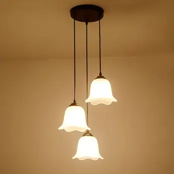 American living lampă, stil Mediteranean, sticlă, candelabru, moderne, simple, personalizate, creativ dormitor, retro lampă.