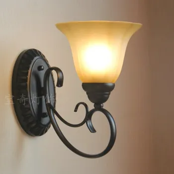 American vintage lampă de perete de fier lampa lampa cu lumini de perete scurtă pat-iluminare culoar lumini intrare rustic iluminat